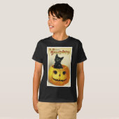 Haloweenのメリーな子ネコ Tシャツ (正面フル)