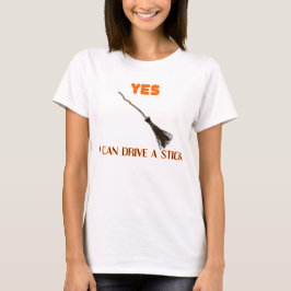 HaloweenのTシャツのおもしろTシャツのほうき Tシャツ