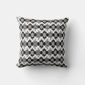 Hälsingemönster - Pillow - Schablon Ornament Black クッション (正面)