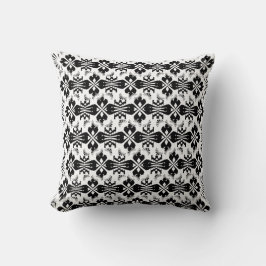 Hälsingemönster - Pillow - Schablon Ornament Black クッション