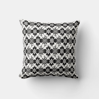 Hälsingemönster - Pillow - Schablon Ornament Black クッション