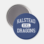 Halstead – ドラゴンズ – 高校 – ハステッドカンザス マグネット (正面/裏面)
