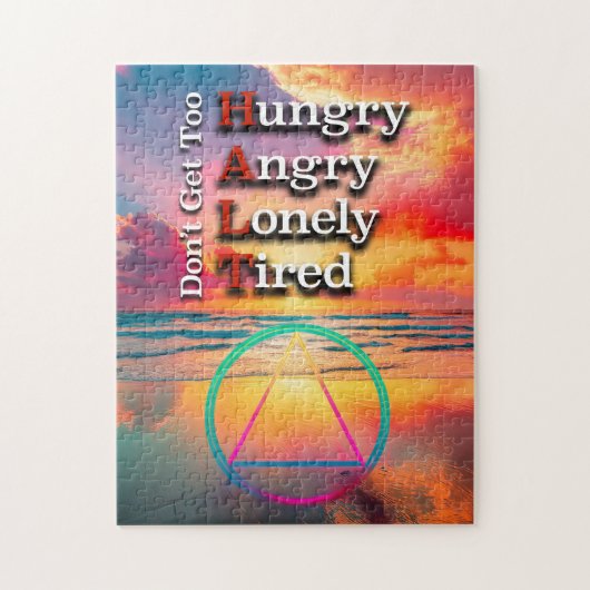 HALT回復スローガンサンライズ ジグソーパズル (縦)