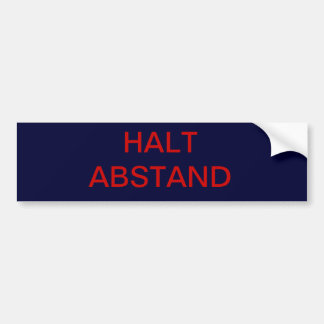 Halt Abstand バンパーステッカー