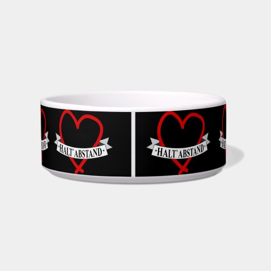 HALT ABSTAND mit Herz ボウル (裏面)