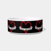 HALT ABSTAND mit Herz ボウル (右)