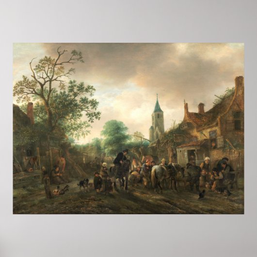 Halt at the Inn - Isack van Ostadeファインアートポスター ポスター (正面)