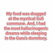 Halucinagenic Sufi Dreams Hankamer Artjunkhaus Art シール (正面)