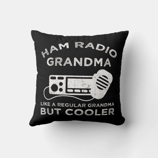 Hamラジオおばあちゃんが普通のおばあちゃんのようにクール クッション (裏面)
