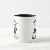 Hamラジオおばあちゃんが普通のおばあちゃんのようにクール マグカップ (中央)