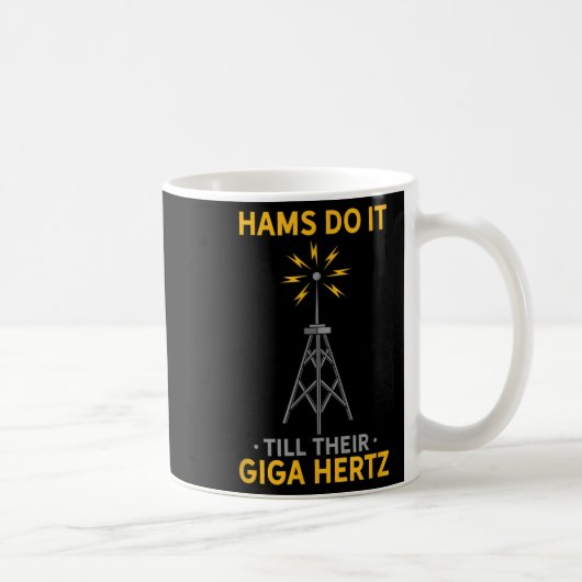 Hamラジオおもしろい引用文アマチュアのオペレータ愛好家 コーヒーマグカップ (右)