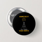 Hamラジオおもしろい引用文アマチュアのオペレータ愛好家 缶バッジ (正面&裏面)