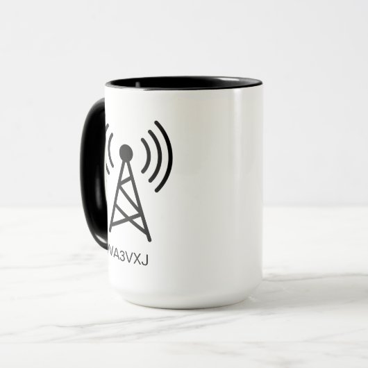 HAMラジオカスタムコールサインギフトアマチュアラジオ マグカップ (正面左)