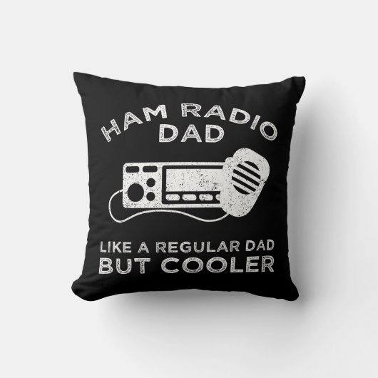 Hamラジオパパ – 通常のパパのように クッション (正面)