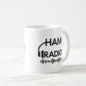 Hamラジオ動揺してアマチュア・ラジオ愛好家 コーヒーマグカップ (正面右)