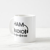 Hamラジオ動揺してアマチュア・ラジオ愛好家 コーヒーマグカップ (正面左)
