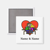 Hamラジオ対キスをするマグネット マグネット (正面/裏面)