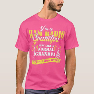 Hamラジオ運営者アマチュア無線おもしろいおじいちゃん Tシャツ