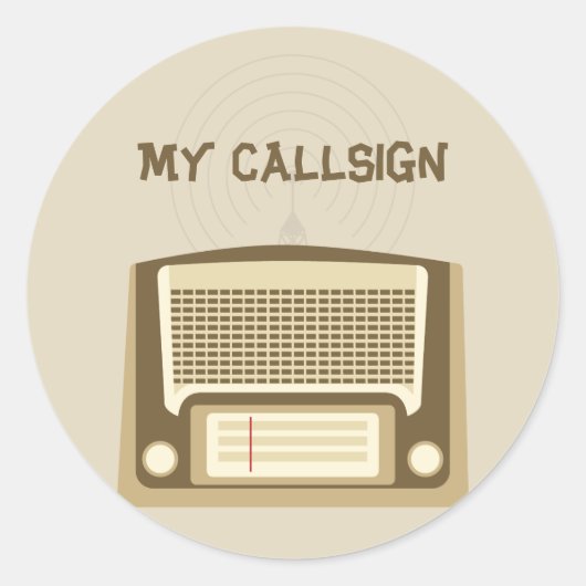 Hamラジオ ラウンドシール (正面)