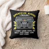 Ham無線おもしろいオペレータアマチュア無線定義 クッション (ブランケット)