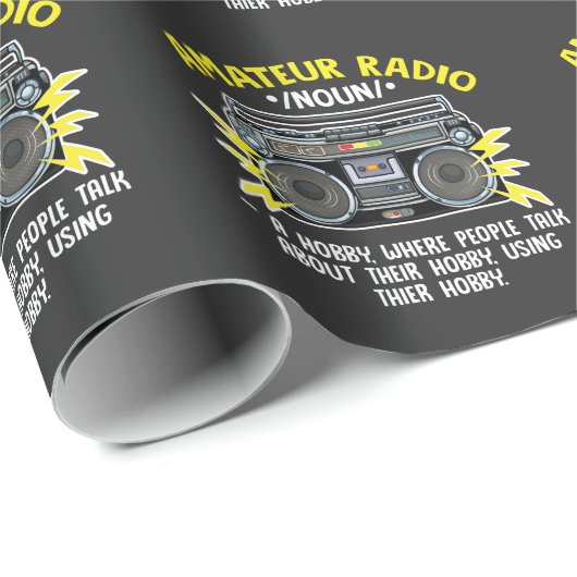 Ham無線おもしろいオペレータアマチュア無線定義 ラッピングペーパー (ロールコーナー)