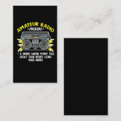 Ham無線おもしろいオペレータアマチュア無線定義 名刺 (正面/裏面)