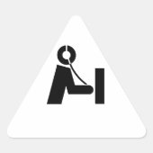 Ham無線アイコン名タグ 三角形シール (正面)