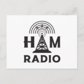 HAM無線アマチュアのオペレータアンテナコードギフトアイディア ポストカード (正面)
