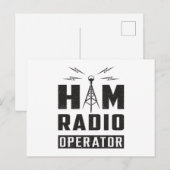 HAM無線アマチュア周波数オペレータアンテナギフト ポストカード (正面/裏面)