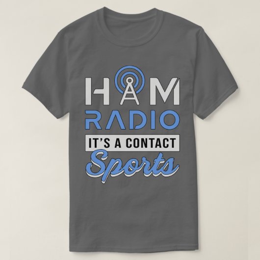 Ham無線アンテナアマチュア無線事業者 Tシャツ (デザイン正面)