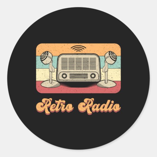 HAM無線アンテナ素人コード操作者ギフトアイディア ラウンドシール (正面)