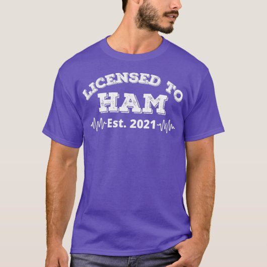 Ham無線事業者アマチュア無線免許 Tシャツ (正面)