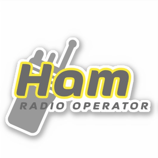 Ham無線事業者 シール (正面)