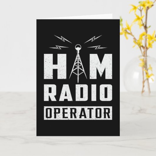 HAM無線周波オペレータアンテナアマチュアギフト カード (黄色い花)