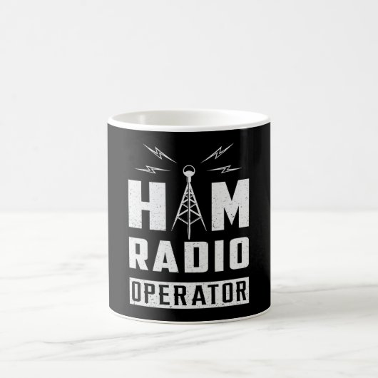 HAM無線周波オペレータアンテナアマチュアギフト コーヒーマグカップ (中央)