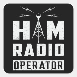 HAM無線周波オペレータアンテナアマチュアギフト スクエアシール