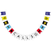 Ham無線呼び出しカスタマイズサインパーティーバナー バンティングフラッグ (全)