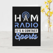 HAM無線操作者空中線アマチュアコードギフトアイディア カード (黄色い花)