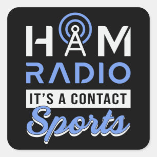 HAM無線操作者空中線アマチュアコードギフトアイディア スクエアシール