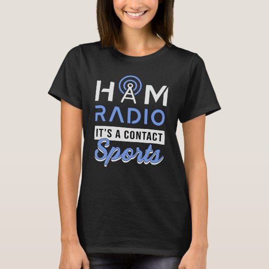 HAM無線操作者空中線アマチュアコードギフトアイディア Tシャツ (正面)