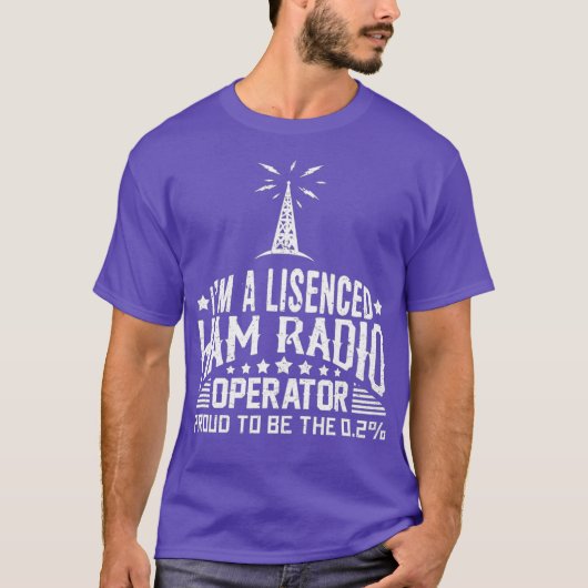Ham無線操縦おもしろい者Ham無線おたく Tシャツ (正面)