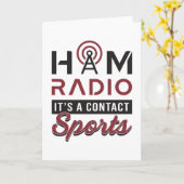 HAM無線機素人コードアンテナギフトアイディア カード (黄色い花)