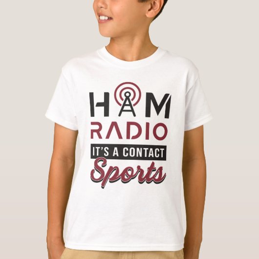 HAM無線機素人コードアンテナギフトアイディア Tシャツ (正面)