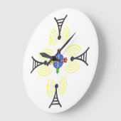 Ham無線送信機時計 ラージ壁時計 (傾斜)