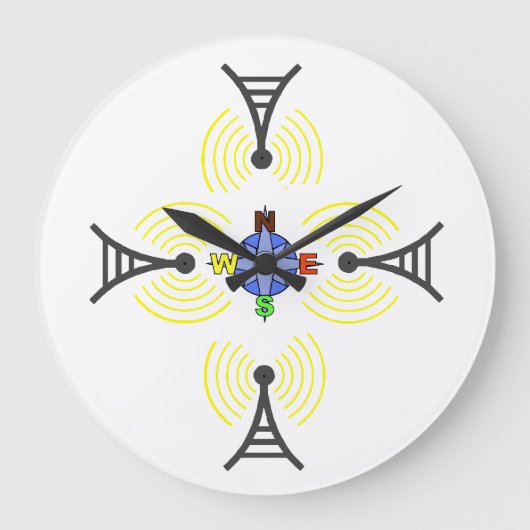 Ham無線送信機時計 ラージ壁時計 (正面)