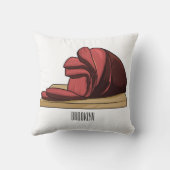 Ham cartoon illustration  クッション (裏面)