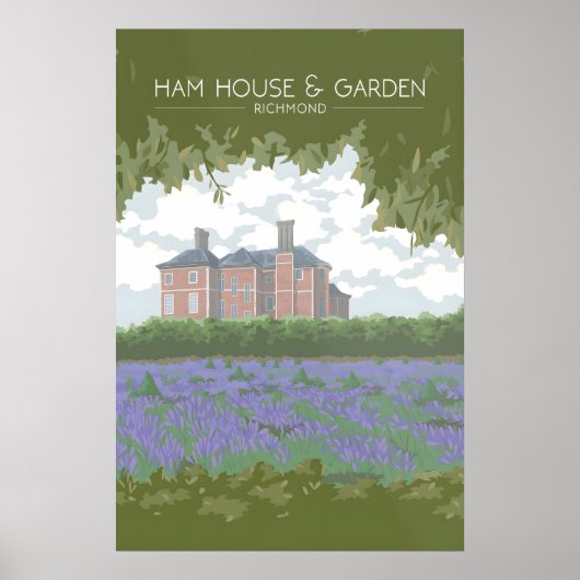Ham House and Garden London Travel Poster ポスター (正面)