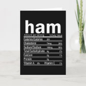 Ham Nutrition Facts Funny Thanksgiving Christmas F カード (正面)