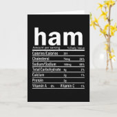 Ham Nutrition Facts Funny Thanksgiving Christmas F カード (黄色い花)