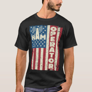 Ham Operator US Flag America Radio 1 Tシャツ